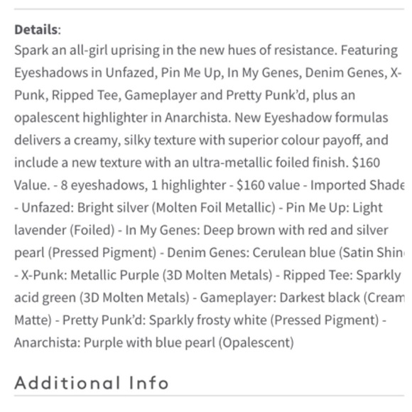 Girls Pretty Punk Eyeshadow & Highlighter Palette - Picture 7 of 7